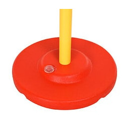 Agility Sport Pour Chien Slalom - Slalom Pour Chien - Lot De 6 Poteaux + Pied À Lester - Sac De Transport Inclus Jaune