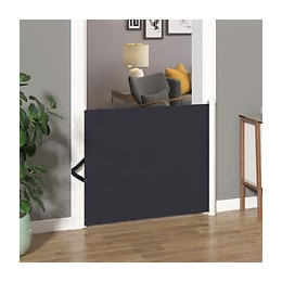 Barrière De Sécurité Barrière Animaux Rétractable Automatique 1,15l X 0,83h M Teslin Métal Gris