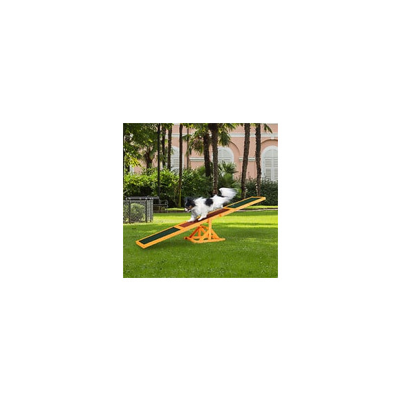 Agility Sport Pour Chien Bascule - Bascule Pour Chien - Équipement Entrainement Chien - Bois Sapin Pré-huilé Feutre Bitumé 