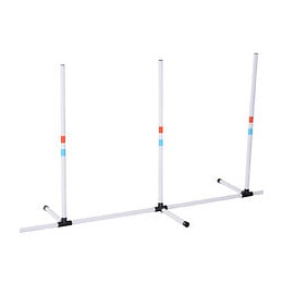Agility Sport Pour Chien Lot De 6 Slaloms Professionnels D'agilité Avec Sac De Transport Plastique Blanc