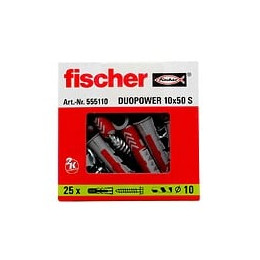 Boite Cheville Bi-matière Duopower 10 X 50 S Avec Vis-25/bte