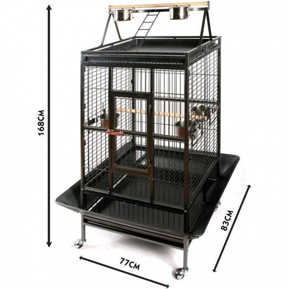 Tyrol Grande Cage Pour Perroquet. 83x77x168cm
