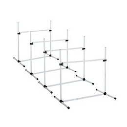 Agility Sport Pour Chiens Set De 4 Obstacles Professionnels Avec Système De Maintien Au Sol 95l X 65l X 95h Cm Sac Transport F
