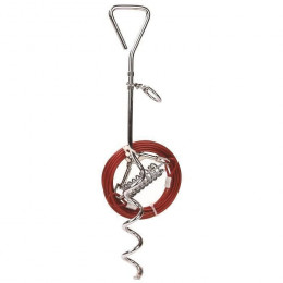 M-pets Kit Cable Et Piquet Set - 3,5m - Rouge - Pour Chien