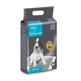 M Pets 30 Coussins Dentrainement Chiot Au Carbone - Anti Odeurs - 33 X 45 Cm - Gris