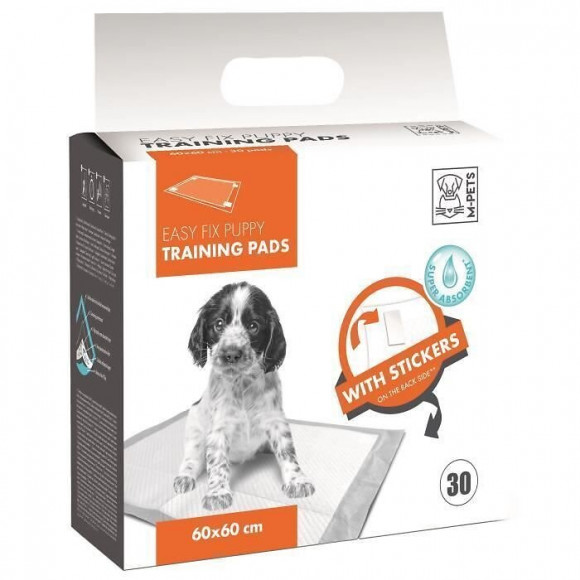 M-pets Tapis Dapprentissage Easy Fix - 30 Pieces - 60x60cm - Pour Chiot