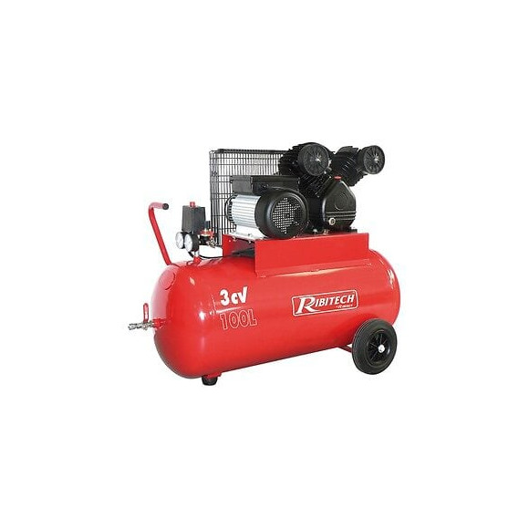 Compresseur Électrique Tête En V 3 Cv À Huile 100 L