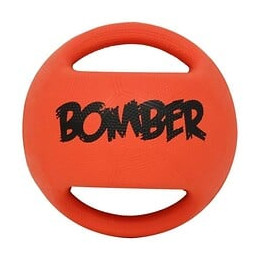 Zeus Balle En Caoutchouc Bomber 17,8 Cm - Orange Et Noir - Pour Chien