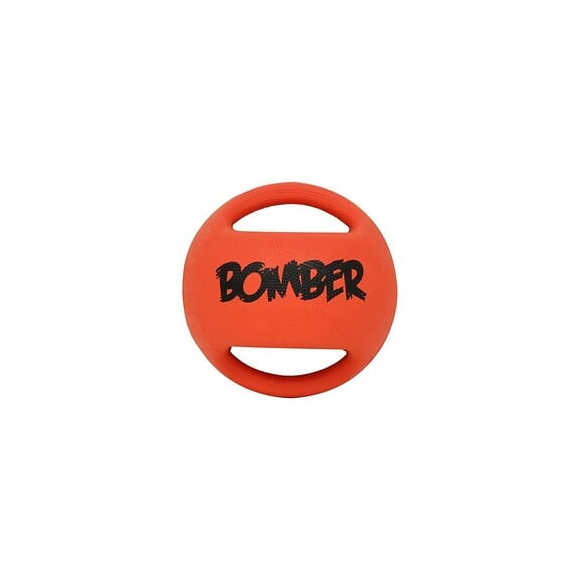 Zeus Balle En Caoutchouc Bomber 17,8 Cm - Orange Et Noir - Pour Chien