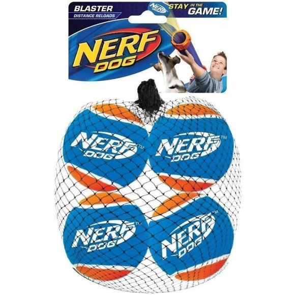 Nerf Dog Lot De 4 Balles De Tennis Blaster - Pour Chien