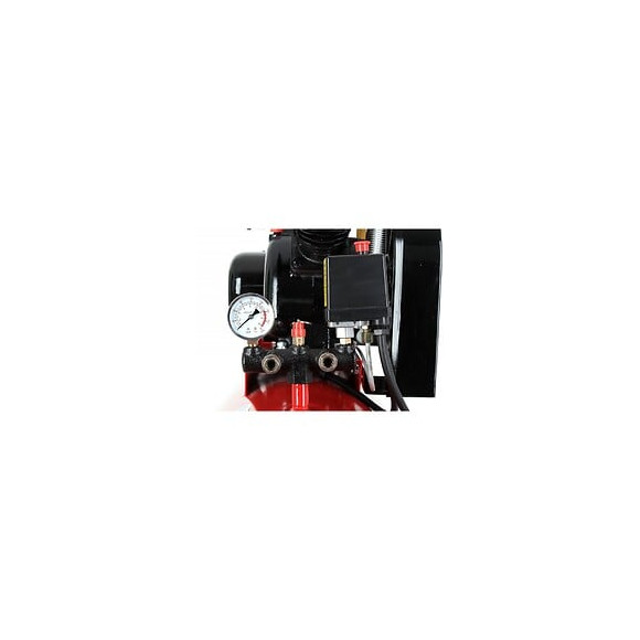 Dcraft - Compresseur À Huile - Capacité 100 L - Alimentation 230v/50hz - Débit 480 L - 2 Pistons - Rouge
