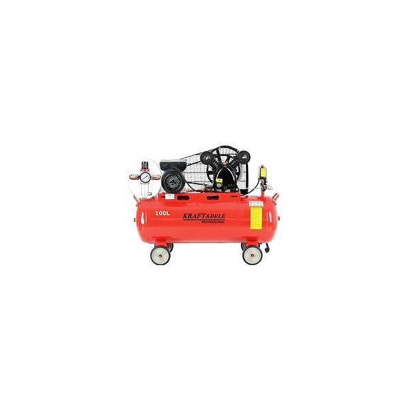 Dcraft - Compresseur À Huile - Capacité 100 L - Alimentation 230v/50hz - Débit 480 L - 2 Pistons - Rouge