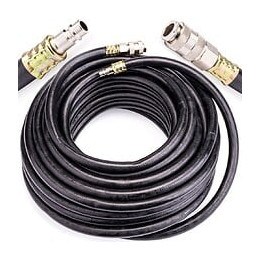 Power Tool - Tuyau Pneumatique 10x17 Mm - 20 M - 20 Bars - Connecteur Rapide Standard - En Caoutchouc - Noir