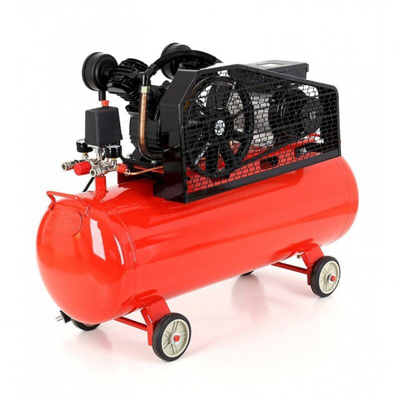 Dcraft - Compresseur À Huile - Capacité 100 L - Alimentation 230v/50hz - Débit 480 L - Rouge