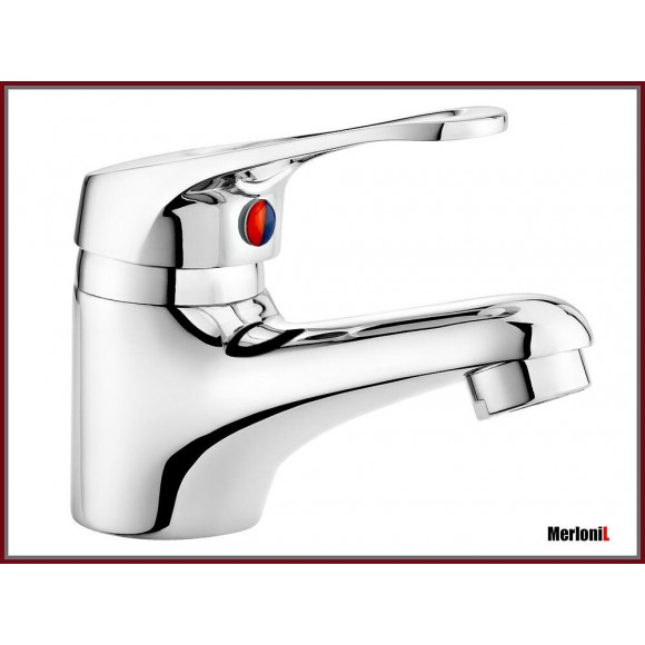 Fina 1 - Mitigeur De Lavabo Chromé Fixe - Robinet Salle De Bain - Robinetterie Lavabo - Aérateur Neoperl - Argent