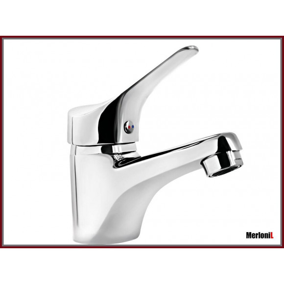 Fina 2 - Mitigeur De Lavabo Chromé Fixe - Robinet Salle De Bain - Robinetterie Lavabo - Aérateur Neoperl - Argent