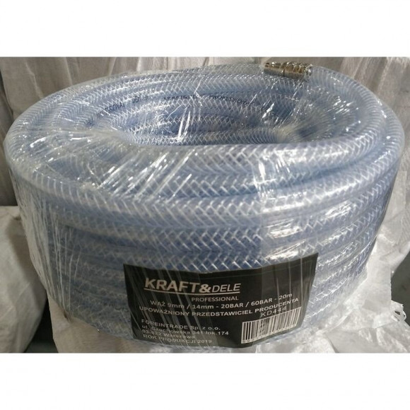 Dcraft - Tuyau Pneumatique Renforcé - 20 M - Diamètre Extérieur 14 Mm - Flexible D'air - Bleu