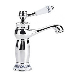 Mélangeur De Lavabo De Salle De Bain Avec Détails En Céramique Vintage