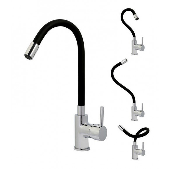 Robinet Mitigeur De Cuisine Flexible Bec Haut Orientable