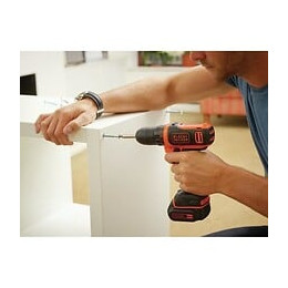 Black + Decker Perceuse-visseuse Sans Fil 10,8v Avec 1 Batterie 1.5ah