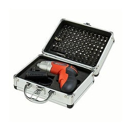 Manupro Coffret Tournevis - Visseuse  Sans Fil 3,6 V - 102 Accessoires - Batterie Lithium-ion 1,5 Ah Avec Chargeur