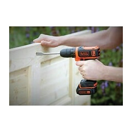 Black + Decker Perceuse-visseuse Sans Fil 10,8v Avec 1 Batterie 1.5ah