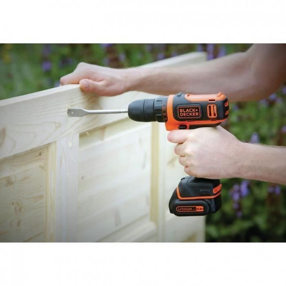 Black + Decker Perceuse-visseuse Sans Fil 10,8v Avec 1 Batterie 1.5ah