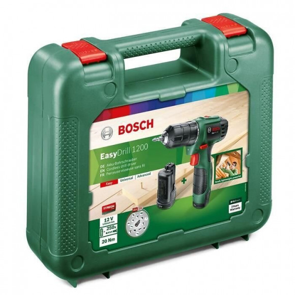 Bosch Perceuse-visseuse Easydrill 1200, 2 Batteries 1,5 Ah