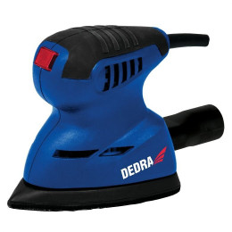 Dtools - Ponceuse Triangulaire 125w - Oscillations 13 500/min - Abrasif 140x140x80 Mm - 12 Feuilles De Ponçage Inclus - Bleu