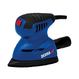 Dtools - Ponceuse Triangulaire 125w - Oscillations 13 500/min - Abrasif 140x140x80 Mm - 12 Feuilles De Ponçage Inclus - Bleu