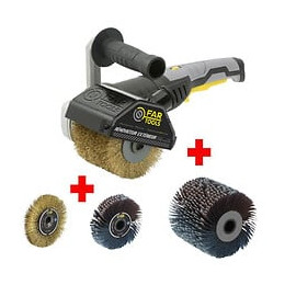 Fartools Pack Rex120c Renovateur Exterieur + Brosse Metallique De Precision + Brosse A Lanieres Abrasives De Precision