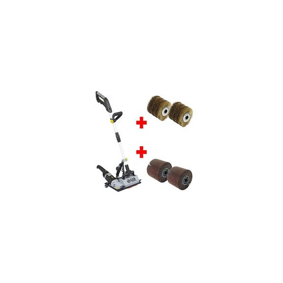 Fartools Pack Grand Renovateur Sur Pied Pour Surface Au Sol + 2 Brosses Fil Laitonne + 2 Brosses Lamelles Abrasives