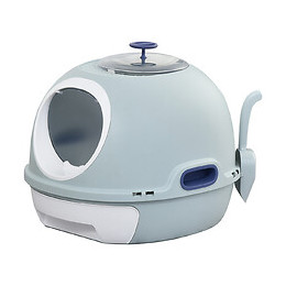 Maison De Toilette Portable Pour Chat Tiroir À Litière Coulissant Porte Battante Lucarne + Pelle Fournis Dim. 47l X 55l X 44h