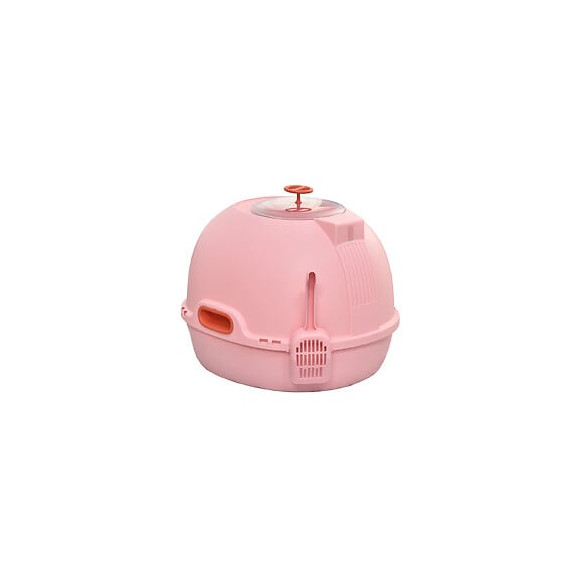 Maison De Toilette Portable Pour Chat Tiroir À Litière Coulissant Porte Battante Lucarne + Pelle Fournis Dim. 47l X 55l X 44h