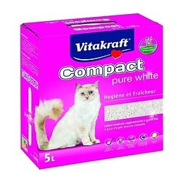 Vitakraft Litiere Compact Pure White - 5 L - Pour Chat