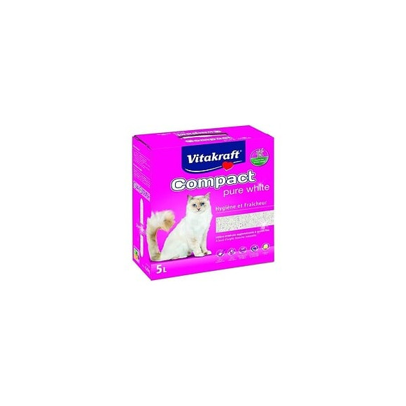 Vitakraft Litiere Compact Pure White - 5 L - Pour Chat