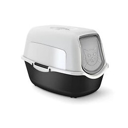 Bac A Litiere Sundis Rotho - L55,5xl40xh38,7 Cm - Noir Et Gris - Pour Chat