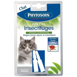Phytosoin Pipettes Insectifuges - Pour Chat - Lot De 2