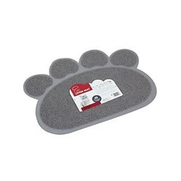 Mpets Tapis Sortie Maison De Toilette Paw - Pour Chat - 60x45cm - Gris