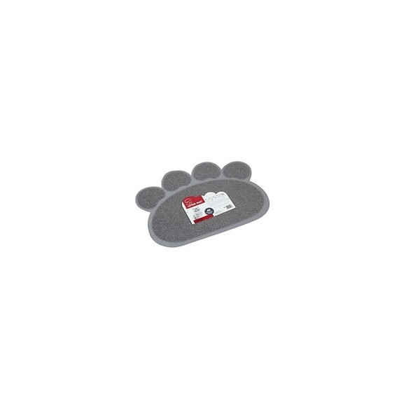 Mpets Tapis Sortie Maison De Toilette Paw - Pour Chat - 60x45cm - Gris