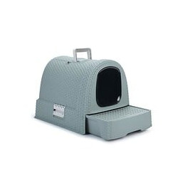 Curver Maison De Toilette - Bleu Gris - Pour Chat