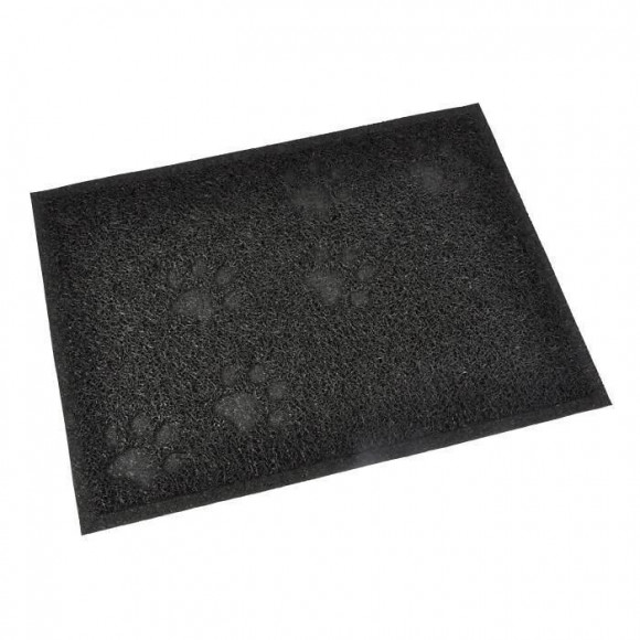 Tapis De Litiere Pvc Rectangle - 30x40 Cm - Noir - Pour Chat