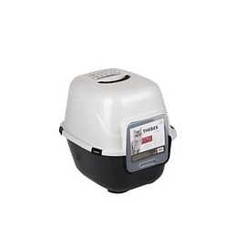 Mpets Maison De Toilette Thebes - Pour Chat - 50x42x47 Cm - Noir Et Blanche