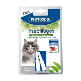 Phytosoin Pipettes Insectifuges - Pour Chat - Lot De 2
