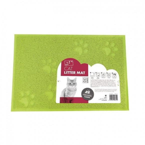 Mpets Tapis Sortie Maison De Toilette - Pour Chat - 30x40cm - Vert