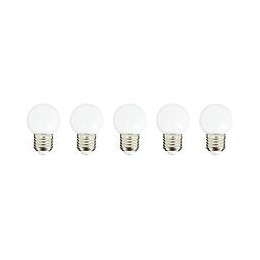 Lot De 5 Ampoules Led E27 Party Bulb White Blanc Plastique H7cm