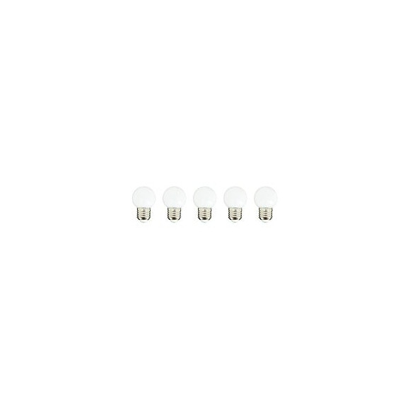Lot De 5 Ampoules Led E27 Party Bulb White Blanc Plastique H7cm
