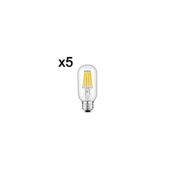 Lot De 5 Ampoules Led Sedna Transparent Verre 6w H12cm