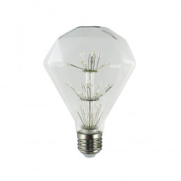 Ampoule Led E27 Diamant Diamond Transparent Verre H14cm