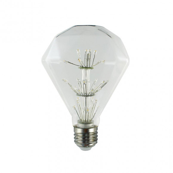 Ampoule Led E27 Diamant Diamond Transparent Verre H14cm